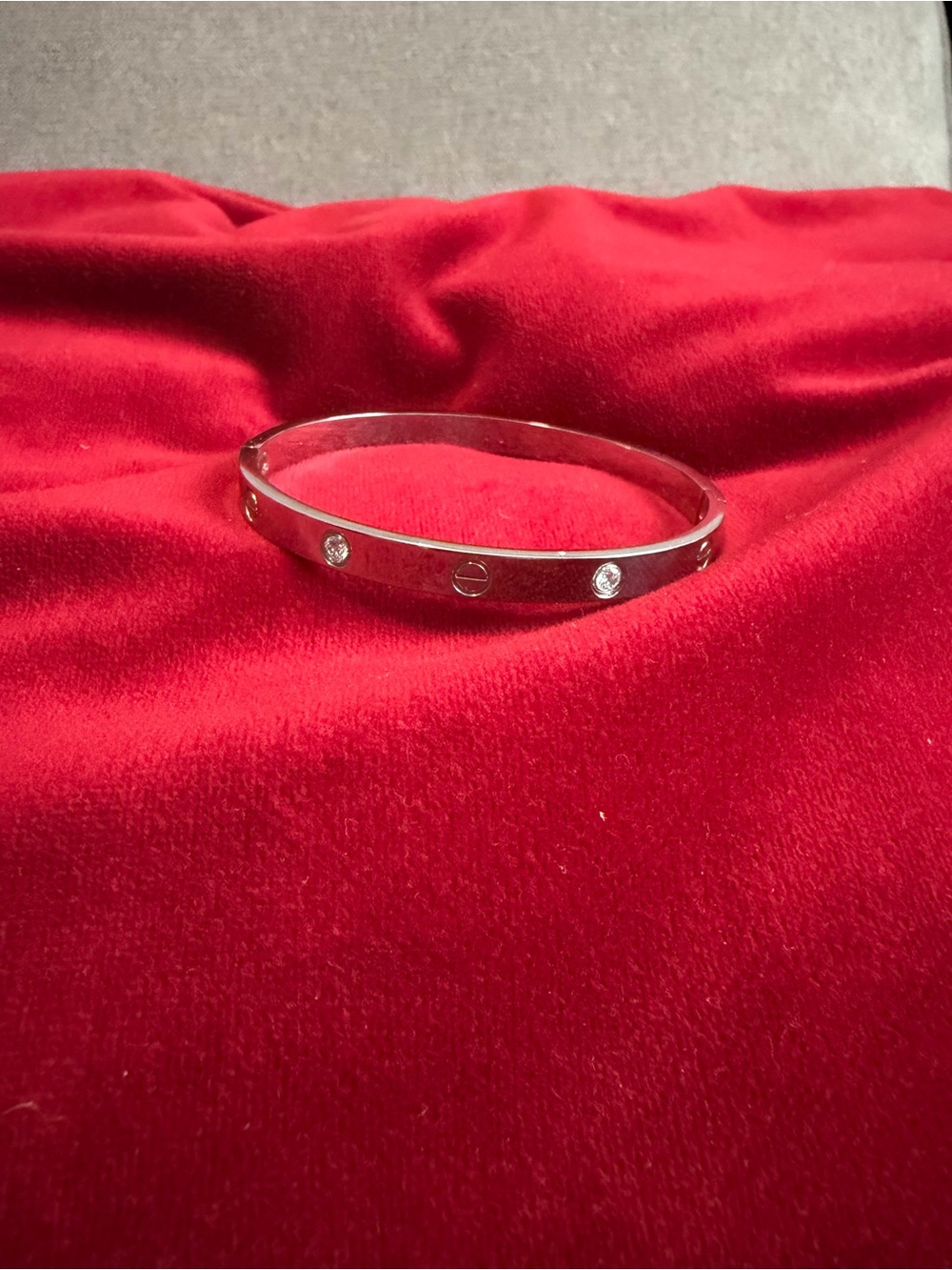 Stainless Steel Love Bangle Bracelet - Women's Jewelry